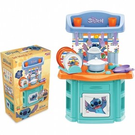 Resim hak-iş oyuncak Dede Stitch 16 Parça Oyuncak Mutfak Seti - Turuncu & Mavi 