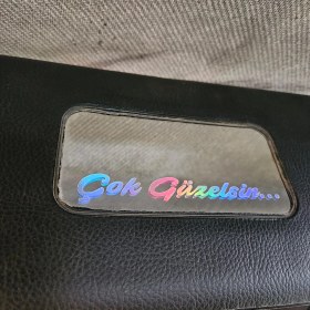 Resim Ko Çok Güzelsin Ayna Yazı Sticker, Hologramlı 