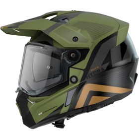 Resim AXXIS Wolf Ds Hydra Mat Yeşil Motosiklet Enduro Off-Road Turing Kask 