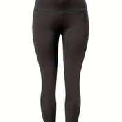 Resim Kadınların Yüksek Bel Seersucker Yoga Taytleri, Yay Detaylı - Seksi Esnek Polyester Örgü, 80% Polyester 20% Elastik, Tüm Mevsimler İçin Düz Renk Kalça Kaldırma Pantolonları 