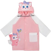 Resim Sevimli Karikatür Tavşan Anaokulu Erkek Ve Kız Bebek Yağmurluğu Yağmurluk Pembe S 