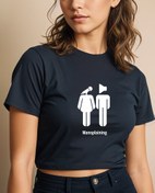Resim Mansplaining Crop Tişört 