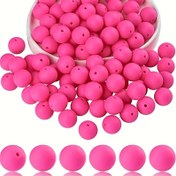 Resim 30 Adet 12/15mm Yuvarlak Renkli Silikon Boncuklar - DIY Takı, Kolye ve Anahtarlık Yapımı İçin 