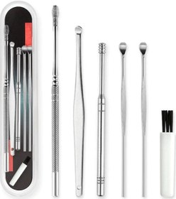 Resim 6 Parça Paslanmaz Çelik Kulak Balmumu Toplayıcı Çıkarıcı Temizley 