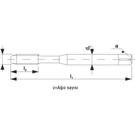 Resim Fett Unc No. 5-40 Narex 2054 Dın N-2182C 35 Derece Helis Makina Kılavuzu 