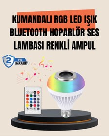 Resim shopwave 12W LED Ampul – Renkli Işık ve Dahili Hoparlör Özellikli 