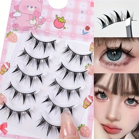 Resim 5 çift cosplay çizgi roman tarzı büyük kedi gözü yapay kirpik, doğal yumuşak ve rahat, yeni başlayanlar için ideal seçim 