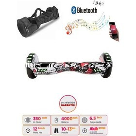 Resim Citymate Hoverboard 6.5 inch Elektrikli Kaykay Scooter Full Ledli Bluetooth Hoparlörlü Çanta Hediye D01 