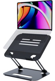 Resim mufamet Basic 2 Tüm Modellerle Uyumlu Metal Kolay Ayarlanır Katlanabilir Ergonomik Laptop Standı Yükseltici 