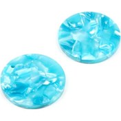 Resim Xıner Leopar Baskılı Kaplumbağa Kabuğu Küpe Charm, Asetat Akrilik Boncuk, Boho Küpe Parçaları, 24mm-ace181 Antik Altın Kaplama Chına 