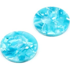 Resim Xıner Leopar Baskılı Kaplumbağa Kabuğu Küpe Charm, Asetat Akrilik Boncuk, Boho Küpe Parçaları, 24mm-ace181 Antik Altın Kaplama Chına 