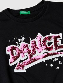 Resim Benetton- Çocuk G Sweatshırt Siyah Siyah 