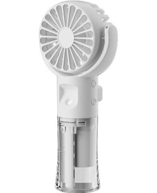 Resim Taşınabililir Su Hazneli Mini Usb Şarjlı 3 Kademeli Askılı El Vantilatör Fan Soğutucu F4 Beyaz 