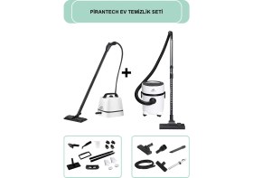 Resim Pirantech CB-102A Buharlı Temizlik Makinesi // Es-07 Panda Islak & Kuru Elektrikli Süpürge 