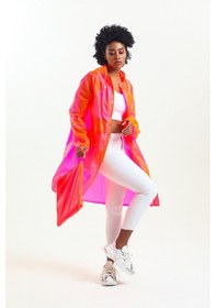 Resim Glow Collection Neon Pembe Kadın Yağmurluk - Çantası İle 001 
