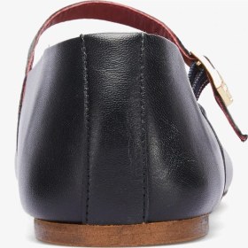 Resim Tommy Hilfiger Maryjane Ballerına Leather Kadın Siyah Babet 