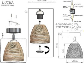 Resim Lucea Vada Tekli Siyah Plafonyer 