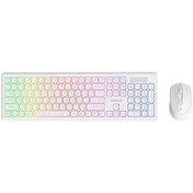 Resim Everest KM-319BT 2.4G+BT1+BT2 Çoklu Cihaz Bağlantılı Q Set Kablosuz Tak ve Kullan Klavye + Mouse (BEYAZ) 