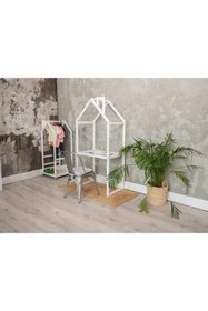 Resim OPPİPO Montessori Beyaz Ahşap Çocuk Çalışma Masası - Montessori Masa - Montessori Mobilya 