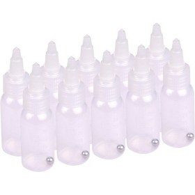Resim Neevoyu 10'lu Paket 35ml Pp Materyal Asit Dayanıklı Uçlu Depo Şişesi, Ölçü Çizgili, Boya Ve Kimyasal Saklama, Çelik Top İle Homojenleştirme 