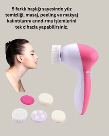 Resim Derin Temizleme Ve Masaj İçin 5 Başlıklı Yüz Cilt Bakım Aleti 