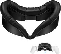Resim SUPERUS Meta/Oculus Quest 3 Aksesuarlarıyla Uyumlu Yükseltilmiş Yüz Arayüzü ve Yüz Kapağı Pedi, Resmi Şarj İstasyonu için Benzersiz Tasarım, Işık Sızıntısı Önleyici Yumuşak PU Yüz Yastığı Pedi Quest 3 
