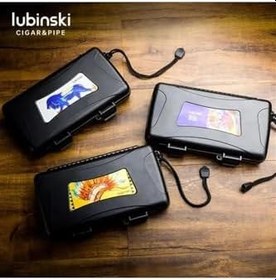 Resim Lubinski Seyahat Puro Kutusu Humidor Kırılmaz Plastik Siyah Kızılderili 5'S 