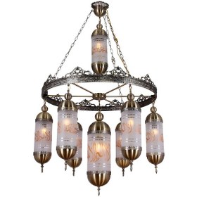 Resim Mekke Model Özel Tasarım Dekoratif Otantik Cami Avizesi –100Cm 