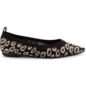 Resim Siyah Leopar Kadın Babet K01327018482 Siyah 