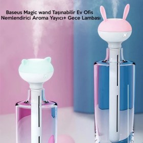 Resim Baseus Magic Wand Ev Ofis Nemlendirici Aroma Yayıcı+ Gece LAMBASI-(5775) 