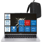 Resim Aspire Lite Intel I5-1235U 48GB Ddr5 2tb SSD UHD Graphics 14'' Fhd W11PRO Gümüş Notebook AL1451MWP15 + Zettaçanta 