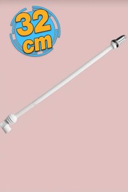 Resim ASIR ARMATÜR Uzun Klozet Tuvalet Taharet Çubuğu 32 cm Plastik Borulu Ayarlanabilir Kısaltılabilir U Tipli 