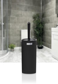 Resim Okyanus Home Mina Siyah Çizgili Wc Fırçalık 