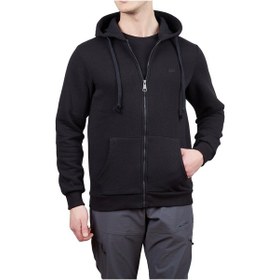 Resim Alpinist Covert Tam Fermuarlı Erkek Sweatshirt Siyah 