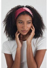 Resim Kadın Trend Style Pamuklu Penye, Kaymaz, Yumuşak, Esnek, Saç Bandı Bandana - Tek Ebat / Fuşya-pembe Fuşya-pembe 