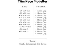 Resim Asseds Store Siyah Keçe 48 Adet 2 cm Daire Yapışkanlı, Masa, Koltuk Altı Parke Koruma Yuvarlak 