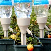 Resim 5 adet Bitki Kendinden Sulama Dikiş Seti, Ayarlanabilir Akışlı Otomatik Damlama Sulama Kiti, Plastik Sulama Cihazları, Standart Avrupa ve Amerika Tornavida Şişeleri İçin Uygun, Pil Gerektirmez 
