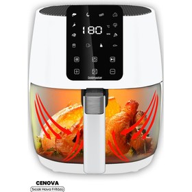 Resim Gold Master GM-7491 Cenova 4.1 lt Yağsız Airfryer Beyaz 