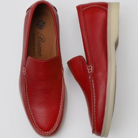 Resim Bueno Shoes Kırmızı Flotter Deri Kadın Loafer 05ws102 