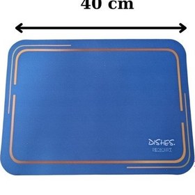 Resim 30x40cm Kauçuk Bulaşık Kurutma Matı - Tezgah Üstü Bulaşıklık Çok Renkli 