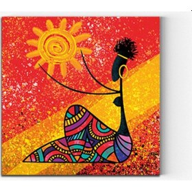 Resim Afrikalı Kadın Ahşap Tablo 4mm 