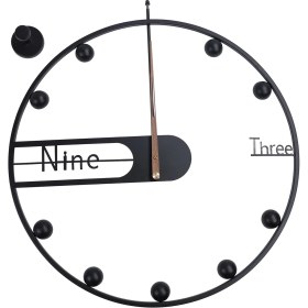 Resim 60CM Büyük Duvar Saatleri Sessiz Yuvarlak Minimalist Retro Stil Duvar Saatleri Dekoratif Modern Duvar Dekor Saati (Yurt Dışından) 