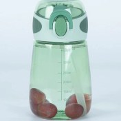 Resim Yunboo Yeşil 400ml Mini Klasik Çocukluk Su Bardağı, Kolay Okunur Ölçekli, Dayanıklı Pp+pc Malzeme, Kuru İçim İçin Pipetli, Okul Ve Günlük Kullanım İçin Uygun Yeşil 