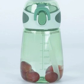 Resim Yunboo Yeşil 400ml Mini Klasik Çocukluk Su Bardağı, Kolay Okunur Ölçekli, Dayanıklı Pp+pc Malzeme, Kuru İçim İçin Pipetli, Okul Ve Günlük Kullanım İçin Uygun Yeşil 