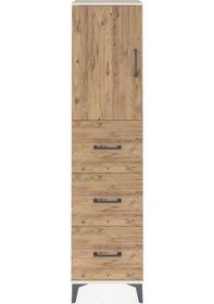 Resim Arges Dolap Tek Raflı 3 Çekmeceli Tek Kapaklı 44x30x182 Aytaş... Aytaşı 