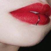 Resim 2 adet Gotik Karanlık Vampir Kare Dudak Yüzükleri, Rol Oyunu için Ayarlanabilir ve Açılabilir Paslanmaz Çelik Dudak Takısı 