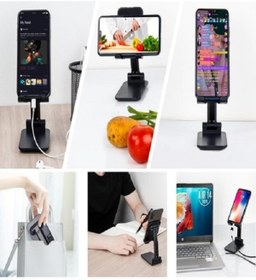 Resim Horasan Ticaret Masa Üstü Telefon Standı Tablet Tutucu Ayarlanabilir Stand Siyah 