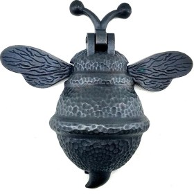 Resim Mena Rise Antika Tarz Dekoratif Pirinç Arı Kapı Tokmağı, Taktak - Büyük, 163X150MM, Oksit - Lisinya 