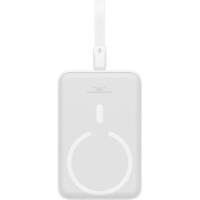 Resim Baseus Magsafe Mini Wireless ve Lightning Kablo Powerbank 10.000 Mah 20W - Beyaz 
