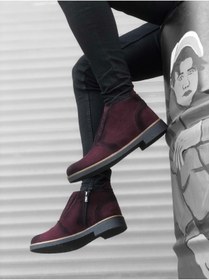 Resim Pluvia Shoes Bordo Klasik Yarım Bilek Bot 